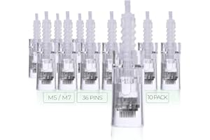MODIX Dr. Pen Ultima M5 M7 Replacement Cartridges - (10 Pack) - 36 Pins (0.25mm) Bayonet Slot - Disposable Replacement Parts