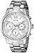 GUESS Classic Silver-Tone Stainless Steel Bracelet Watch with Day, Date + 24 Hour Military/Int'l Time. Color: Silver-Tone (Model: U0330L3)