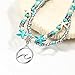 Wave Blue Starfish Silver Turtle Anklet Multi-layer Turquoise Charm Beads Sea Bench Handmade Boho Anklet Foot Jewelry Gifts for Women