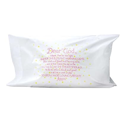 Dicksons Glow In The Dark Decorative Pillow Case Dear God Pink