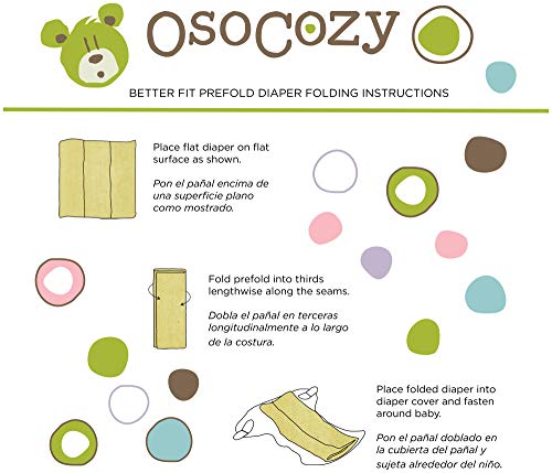 OsoCozy Organic Cotton Prefolds (Infant Short (6-16 lbs) - Thumbnail 5