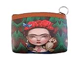 Frida Women's Coin Purse (Flower Crown Coin Purse with Green Background)
