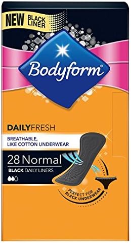Bodyform Black Normal Panty Liner 28Pk