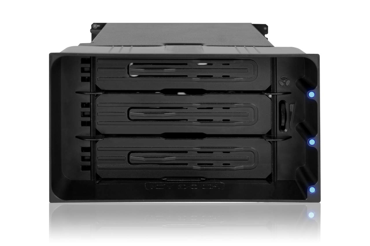 ICY DOCK flexiDOCK MB830SP-B – Removable Frame/Dock Strapless for 3X 3.5 Inch SATA/SAS Hard Drive