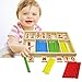 Resulzon Bright Colorful Homeschooling School Wooden Number Cards And Counting Stick Rods With Box for Fun