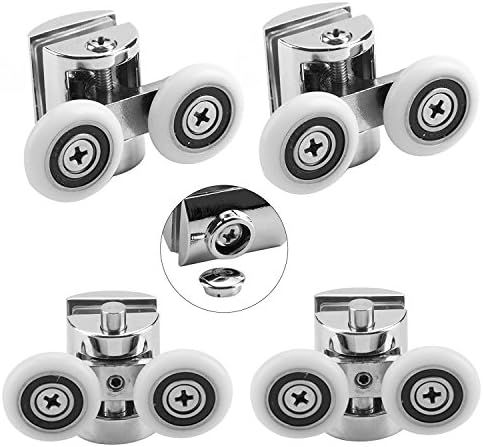 Smooth Shower Door Wheels 23mm Shower Door Rollers 4pcs (2 top+2 buttom)