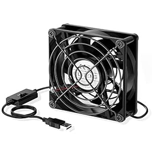 ELUTENG-80mm-Fan-with-LMH-3-Level-Speed-Switch-Metal-AC-Adapter-Fan-Cooling-Radiator-2900-RPM-Portable-AC-Adapter-Powered-Desktop-Fan-for-LaptopTV-BoxAV-cabintPS4-Black ELUTENG 80mm Fan with L/M/H 3 Level Speed Switch Metal AC Adapter Fan Cooling Radiator 2900 RPM Portable AC Adapter…