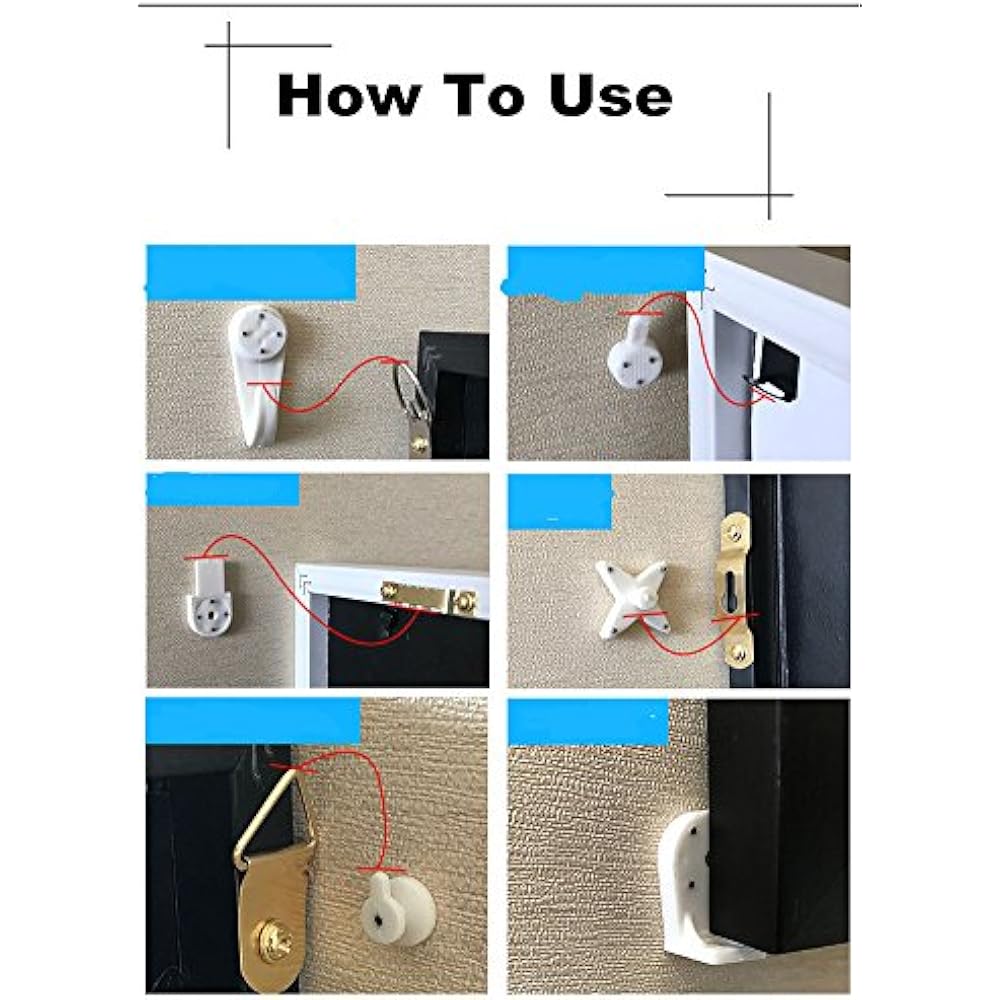 Picture Hangers Hardwall 35LB Maximum Load Hanging Photo Frames Drywall