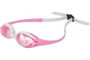 ARENA Unisex Youth Spider Junior Swim Goggles Girls and Boys Ages 6 to 12 Fogless Lenses Easy to Adjust Strap No Leak