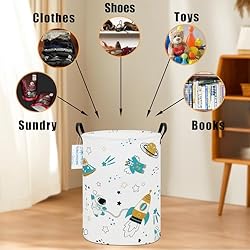 LANGYASHAN Laundry Basket Canvas Fabric Collapsible