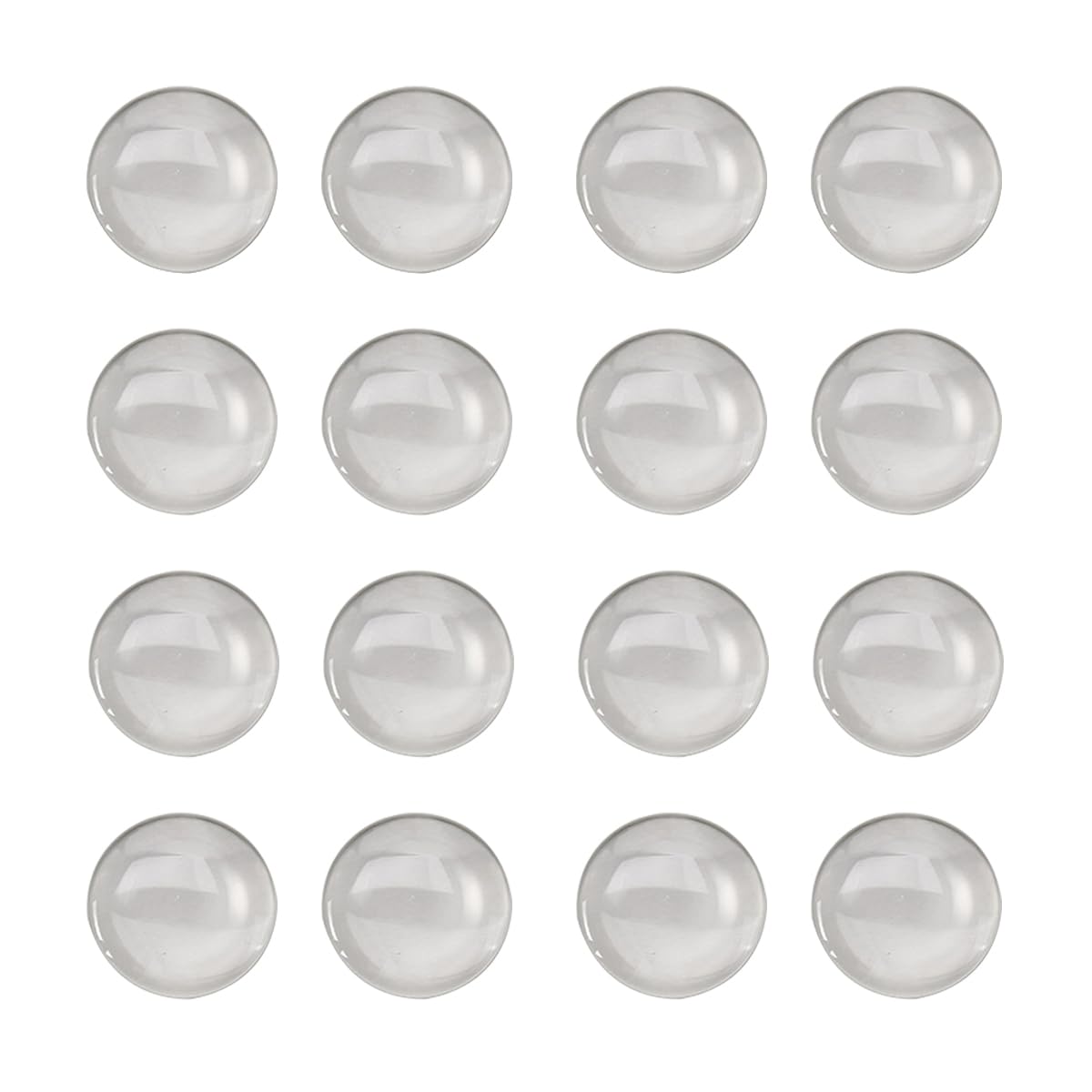 Photo 1 of Tutuxio 40pcs 40mm Glass Dome Cabochons Clear Round Tiles, Transparent Half Round Flat Back Non-calibrated for DIY Crafts, Necklace Pendant, Jewelry Making