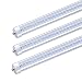 CNSUNWAY LIGHTING 8FT LED Tube Lights, 96" Single Pin T8 LED Bulbs, 45 Watts, 4800Lumens, Clean Cover, 6000K Cool White, Replace T8 T10 T12 Fluorescent Bulbs (25 Pieces) primary