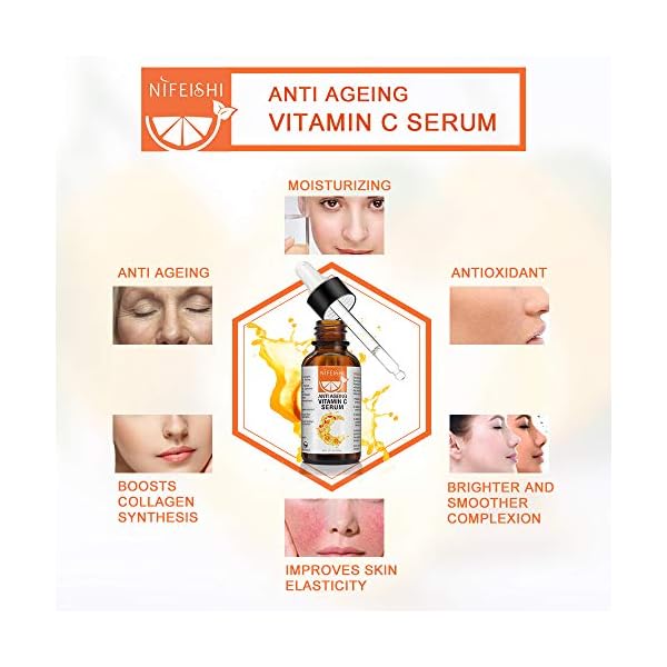 Vitamin C Serum for Face with Hyaluronic Acid & Retinol Natural Anti-Aging & Anti Wrinkle Facial Serum Hydrate and…