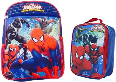 Kids Backpack with Lunch Bag Combo (Spiderman)