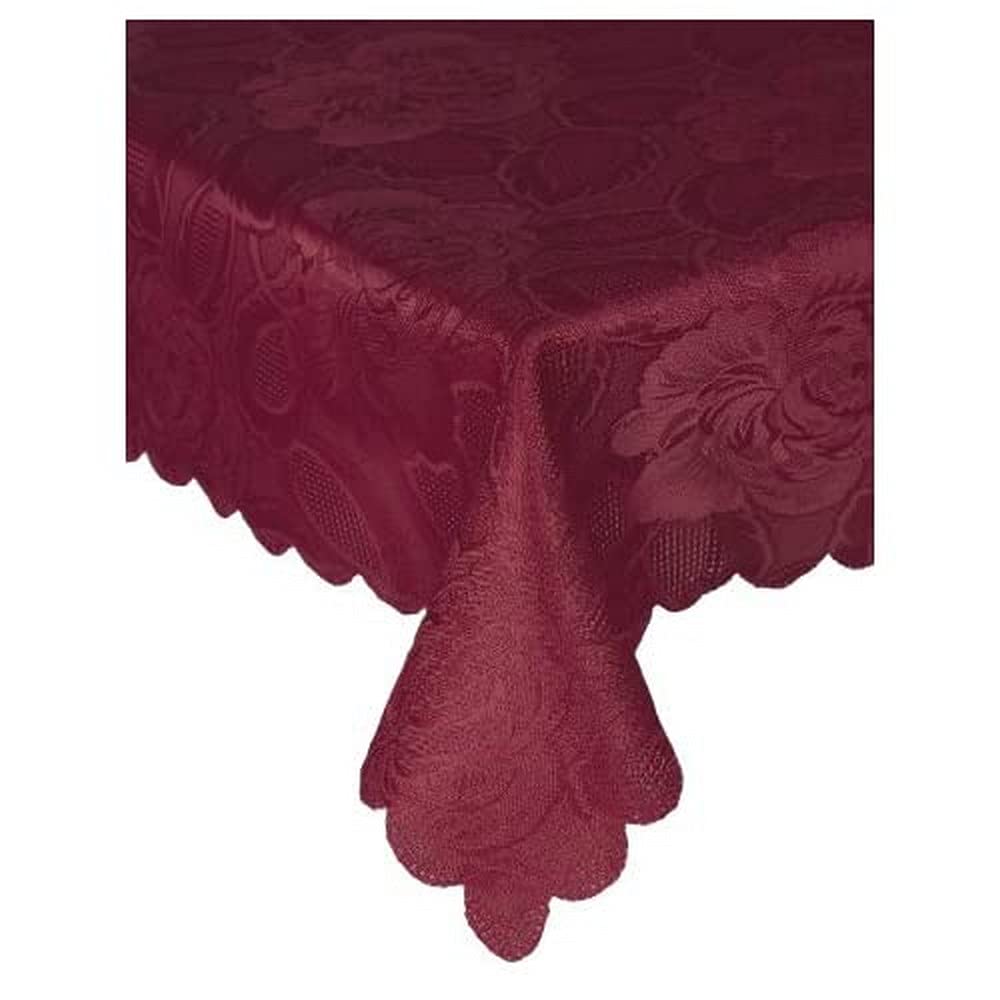 Emma Barclay Damask Rose - Jacquard Table Cloth in Wine - 52x52 (132x132cm) — image 1