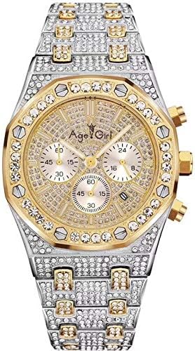 Men's watch Men Watch Chronograph Sapphire Stainless Steel Yellow Gold Rose Silver Black Full Iced Diamonds Fashion Sport