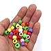 R.Flower 1000PCS Multicolor Bright Beads Plastic Craft Pony Beads 6x9mm for Jewelry Making Kids DIY Bracelets Necklaces