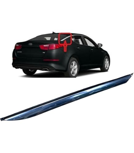 Moulure Pilier C Gauche Pour Kia Sportage 2011-2015 - ABS Argenté, Numéro OEM 832703W010 - Installation Directe