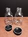(8) 8 oz. Clear Food Grade Plastic Juice Bottles 8 oz. with Caps (8/pack) (8 oz., Black Lids)
