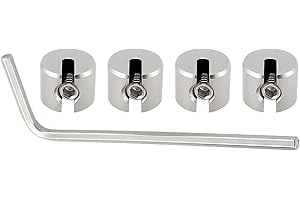 Micro Traders 4PCS Wire Rope Fixing Clip M4x2mm 316 Stainless Steel Stop Clamp 10x8mm with Wrench for Tension The Rope for Fi