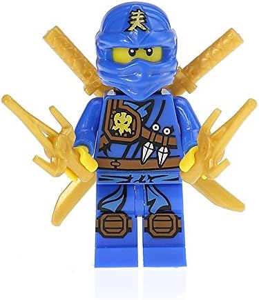 Jay Ninja Minifigure Building Block Toy - Compatible Mini Action Figure - Interchangeable Building Kit by Hatber Toys