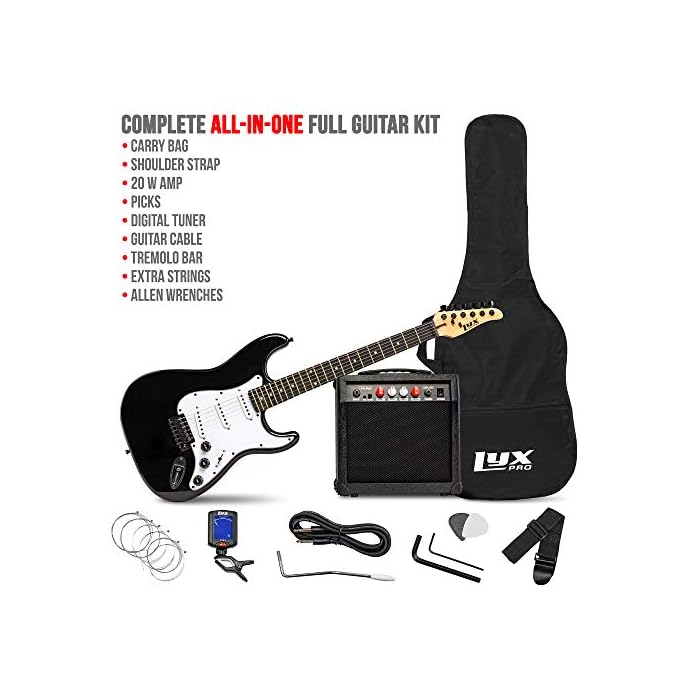 LyxPro Electric Guitar 39″ inch Complete Beginner Starter kit Full Size