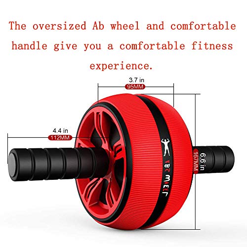 Owill Ab Roller, Home Abdominal Exercise Equipment core Muscle Sports Equipment with Wider Ab Wheel and Knee Pads - Thumbnail 2