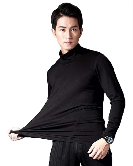 Amazon Himoe タートルネック インナート レーナー Tシャツ メンズ ファッション 長袖 アフガン風 ハイネック 無地 メンズファッション 春 秋 冬 Tシャツ カットソー 通販