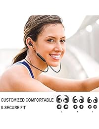 Akface Auriculares inalámbricos con Bluetooth, resistentes al sudor, deportivos, con micrófono, Bluetooth 5.0, de emparejamiento rápido, HD estéreo, cancelación de ruido, magnéticos, para gimnasio, correr, entrenamiento, hombres, mujeres, estudiantes