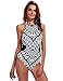 ADFOLF Womens Bathing Suit Halter High Neck One Piece Swimsuit Backless Swimwear S