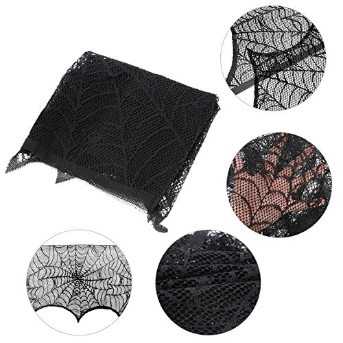 Luditek Halloween Decorations Halloween Fireplace Decor Spiderweb Mantle Scarf Cover Festival Party Supplies 18” x 96” Indoor Outdoor - Thumbnail 2