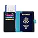 RFID Passport Holder Wallet Case - Travel Passport Cover for Women Men ( Jet Black )