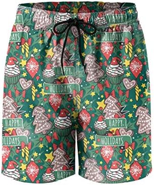 Men's CANDY CANE CHRISTMAS Gift Board Shorts Swim Trunks