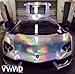 VViViD Silver Holographic Chrome Vinyl Wrap Rainbow Finish Roll DIY Air-Release Adhesive Film (2