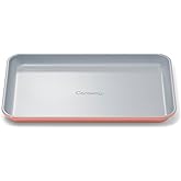 Caraway Nonstick Ceramic Small Baking Sheet (9x13”) – Non-Toxic, PTFE & PFOA Free – Oven Safe – Aluminized Steel Core – Mini Sheet Pan for Baking, Roasting & More - Perracotta
