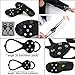 JSHANMEI Snow Cleats Ice Traction Cleats Grips Grippers Gabbers Aids Device Cover for Shoes/Boots/Crampons, Outdoor Easy Slip on, Anti Slip Over Shoe Spikes Footwatre