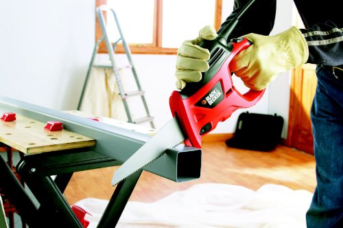 Black+Decker 400W Universal-Säbelsäge KS880EC (zum Sägen von Holz, Metall oder Kunststoff, inkl. Holzsägeblatt (239mm)) – Bild 4