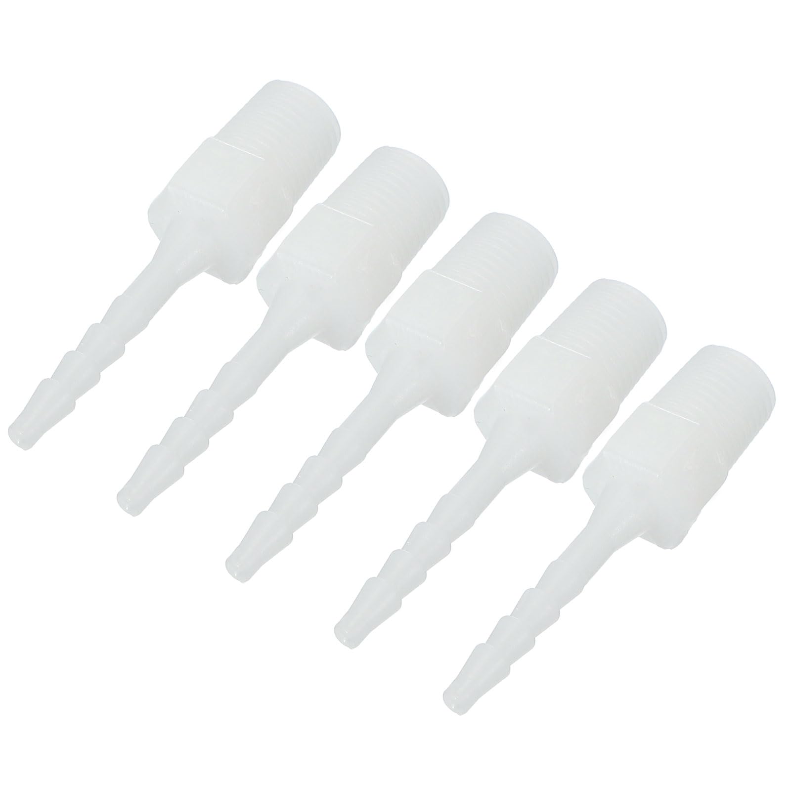 PATIKIL 1/8" Barb x 1/8" G Male Connector, 5 Pcs Plastic Hose Barb Fitting Industrial Hose Barb to Pipe Fitting Connect for Water Liquid Air Fuel