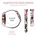 Wearlizer Leather Band Compatible with Samsung Galaxy Watch Band 42mm/Galaxy Active 2 Band Womens Mens,Genuine Leather Replacement Strap for Galaxy Watch 4/ Galaxy Active 40mm (42 mm Flower)