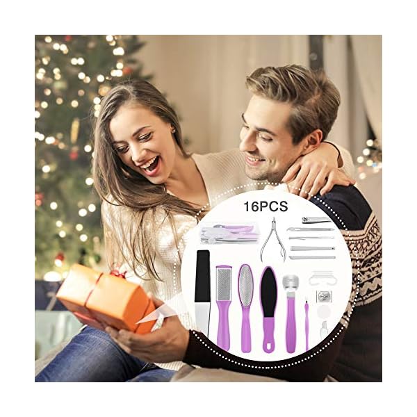 16-in-1-Professional-Foot-File-Pedicure-Kit-hicoosee-Nail-Toenail-Clipper-Dead-Foot-Skin-Remover-for-Foot-and-Hand 16 in 1 Professional Foot File Pedicure Kit, hicoosee Nail Toenail Clipper Dead Foot Skin Remover for Foot and Hand