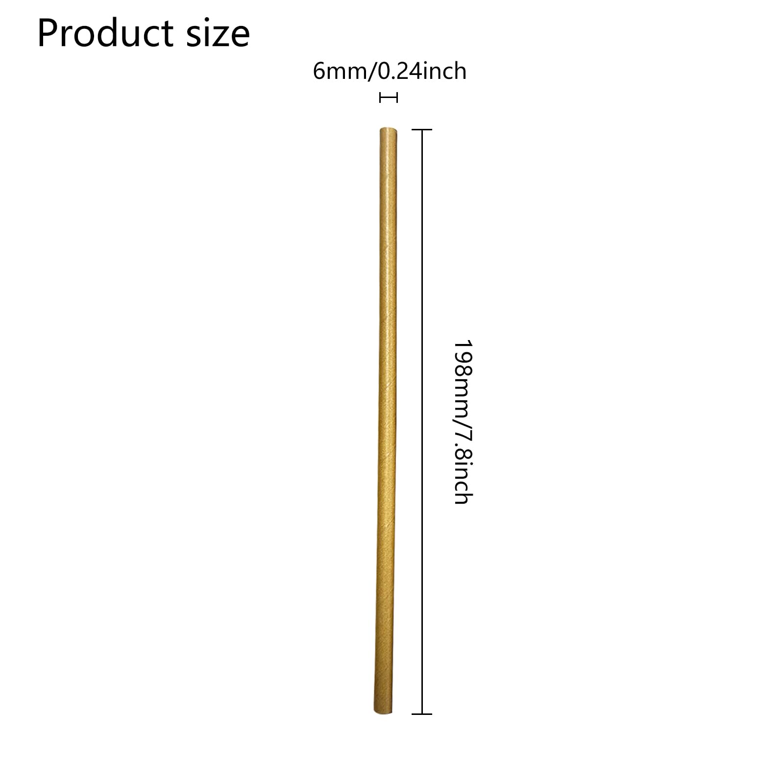 GDMINLO 100 Pack Kraft Paper Straws Biodegradable co-Friendly Drinking Bulk for Party Supplies, Bridal/Baby Shower, Birthday, Mixed Drinks, Weddings, Restaurant, Food Service - Image 2