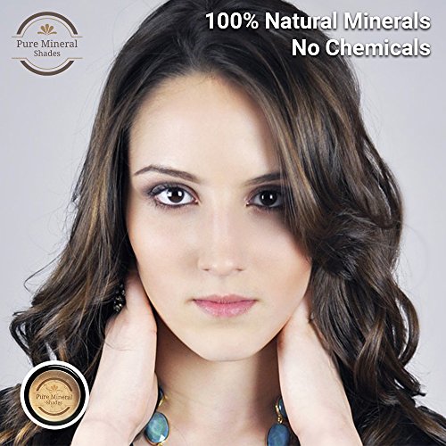 Pure Mineral Shades Root Concealer - Touch Up Kit with Brush - All Natural - Fast - Easy - Instant - Temporary Magic Powder Cover-Up - Covers Grey Roots Too - Medium Brown