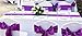 SPRINGROSE Huge 14 Inch x 108 Inch Purple Satin Table Runner (Set of 10). Make Your Reception Pop with These Gorgeous Wedding Decorations. A Must Have for Your Party Supplies.