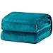 Bedsure GentleSoft Fleece Blankets Queen Size Teal - Bed Blanket Soft Lightweight Plush Fuzzy Cozy Luxury Microfiber, 90x90 inches