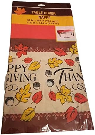Thanksgiving Tablecloth Table Cover Kitchen Home Harvest Decor Autumn Fall Decoration Decorations Happy