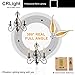 CRLight LED Candelabra Bulb 4W 2500K Warm White, 40W Equivalent 400LM E12 Base Dimmable LED Candle Bulbs, C35 Gilded Glass Flame Shape Bent Tip, 360 Degrees Beam Angle, 3 Pack