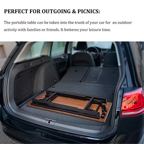 Frylr Folding Computer Desk with Plugs & USB Ports, Home Office Desks