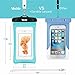 Waterproof Case, 2 Pack Veckle Clear Universal TPU Waterproof Cell Phone Case, Transparent Dry Bag, Pouch, Dirtproof for iPhone 8 7 6S, Samsung Galaxy S8 Plus S7 S6 Edge Smartphone Beach - Blue Pink