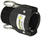 Banjo 125B Polypropylene Cam & Groove Fitting, 1-1/4" Female Coupler x NPT Male
