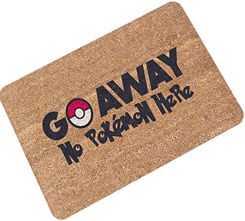 Funny Doormat Rubber Door Mat Water Sucking Anti Soil Ground Mat Flocking Felt Mildew Proof Foot Pad 15.7"x23.6"